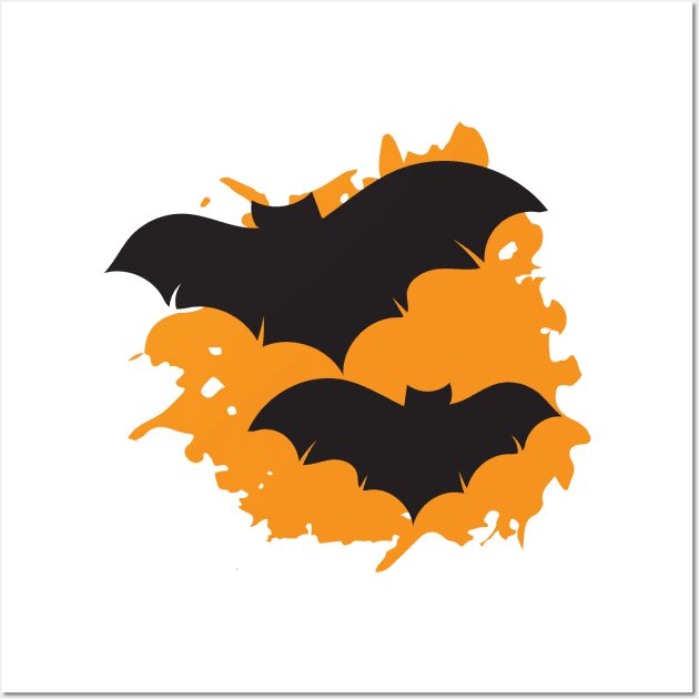 Flying Vampire Bats Wall Art by MonkeyBusiness